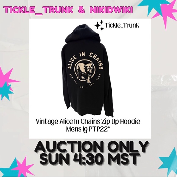 Alice In Chains Other - Vintage Alice In Chains Black Hoodie